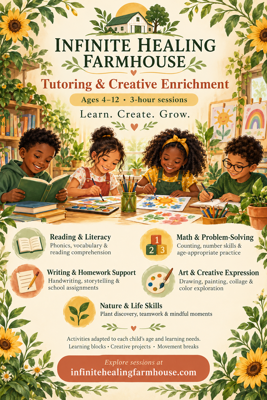 Infinite Healing Tutoring & Creative Enrichment | Ages 4–12