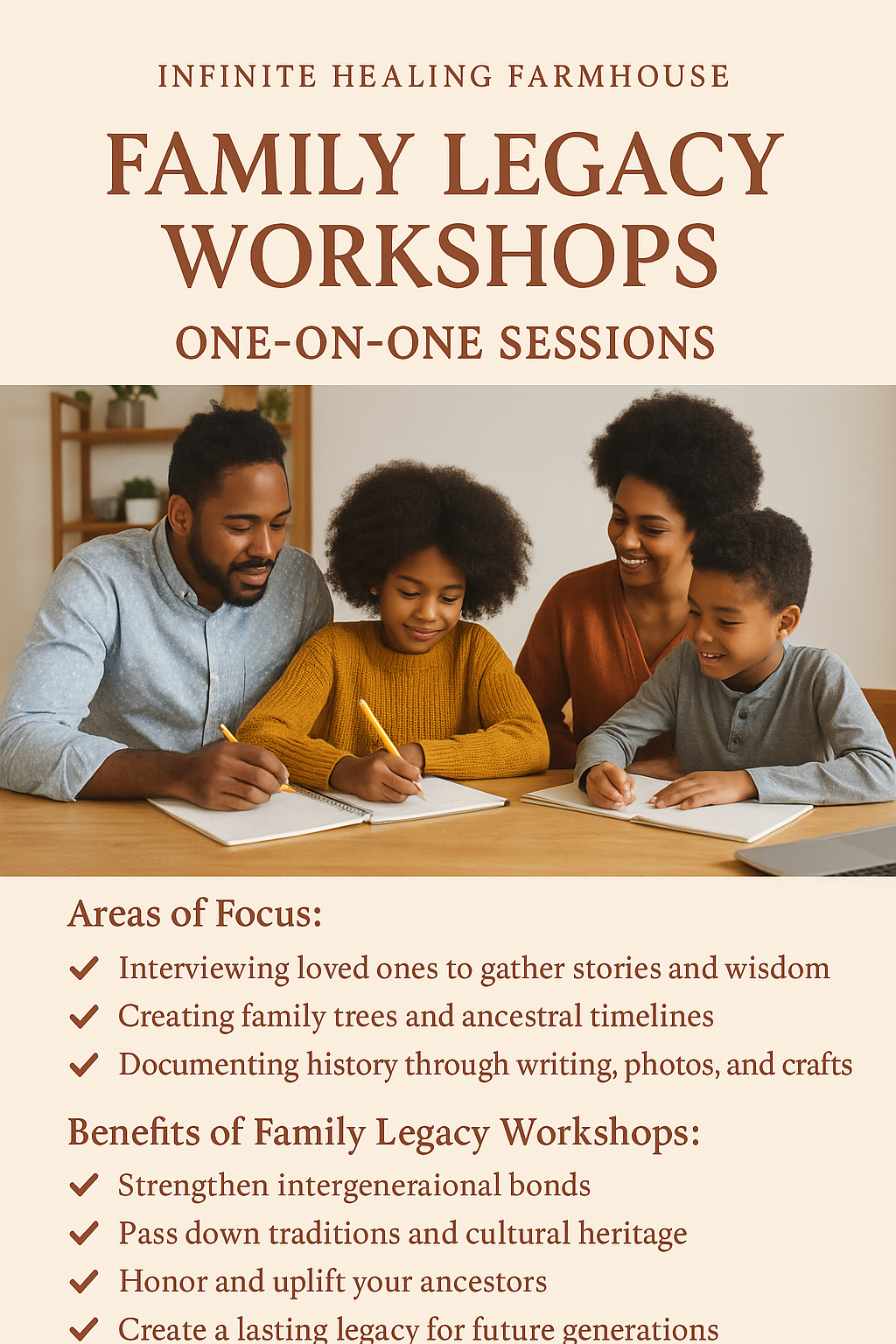 🌳 Family Legacy Workshops – One-on-One Sessions