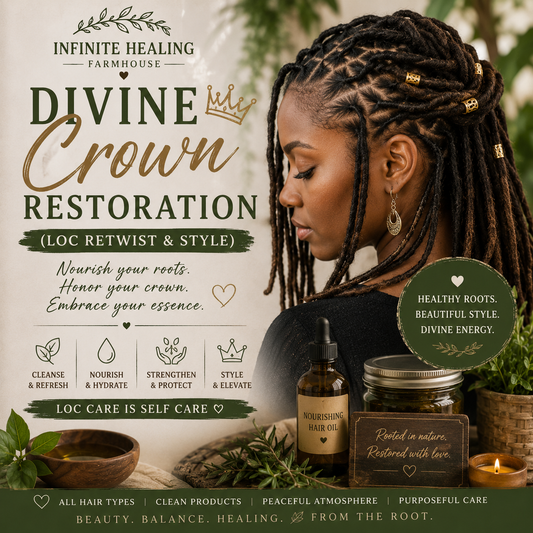 Divine Crown Restoration (Loc Retwist & Style)