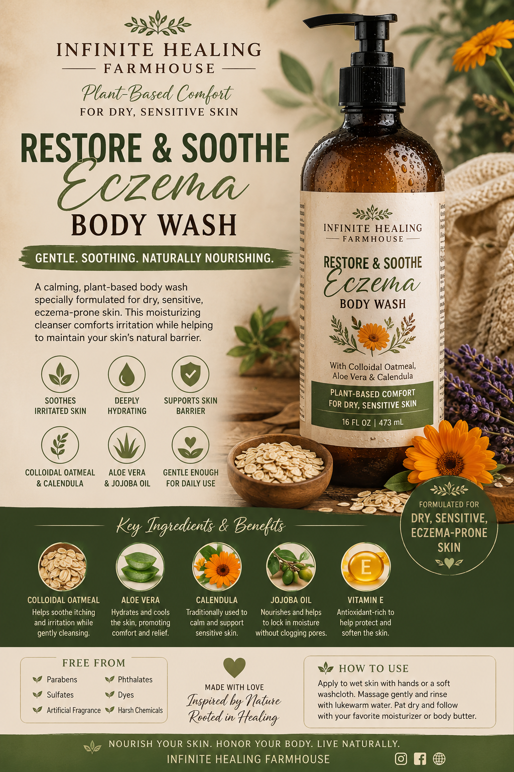 Bare Root™ Soothing Body Wash
